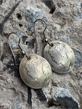 Vintage Mercury Dime Earrings!